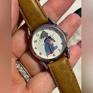 Vintage 90’s Disney Store Winnie the Pooh Watch Eeyore Rain Cloud Rainy Day